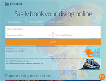 Tablet Screenshot of divebooker.com